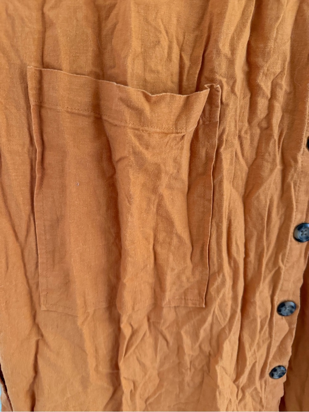 Ava & Viv Rust Orange Button-Front Maxi Dress - Picture 4 of 6